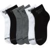 imageReebok Boys Quarter Socks  6 Pack Stretch Performance Quarter Cut Arch Support Socks  Cushioned Athletic Socks for BoysBlackGreyWhite