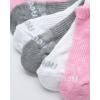 imageReebok Girls 12 Pack Performance Cushion Comfort No Show Socks  Breathable Active Socks for Girls 410  PinkPinkWhiteGrey