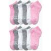 imageReebok Girls 12 Pack Performance Cushion Comfort No Show Socks  Breathable Active Socks for Girls 410  PinkPinkWhiteGrey