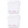 imageReebok Girls 12 Pack Performance Cushion Comfort No Show Socks  Breathable Active Socks for Girls 410  PinkWhite Logo