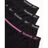 imageReebok Girls Boyshorts Underwear  4 Pack Soft Seamless Long Leg Boy Shorts  Playground Shorts for Girls 616Black Contrast