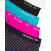 imageReebok Girls Boyshorts Underwear  4 Pack Soft Seamless Long Leg Boy Shorts  Playground Shorts for Girls 616BlackAquaHot PinkMulti Stripes
