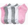 imageReebok Girls Low Cut Socks  6 Pack Performance Cushion Low Cut No Show Socks for Girls  Girls Athletic SocksPinkWhiteGrey
