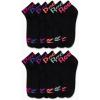 imageReebok Girls Quarter Socks  12 Pack Stretch Performance Quarter Cut Arch Support Socks  Cushioned Athletic Socks for GirlsBlack Logo