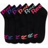 imageReebok Girls Quarter Socks  6 Pack MoistureWicking Low Cut Athletic Ankle Socks for Girls Sizes SLBlack Logo