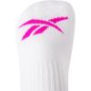 imageReebok Girls Quarter Socks  6 Pack MoistureWicking Low Cut Athletic Ankle Socks for Girls Sizes SLWhite Logo
