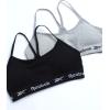 imageReebok Girls Training Bras  2 Pack Racerback Crop Cami Bralette with Removable Pads  Soft Seamless Bra for Girls 616BlackGrey