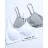 imageReebok Girls Training Bras  2 Pack Racerback Crop Cami Bralette with Removable Pads  Soft Seamless Bra for Girls 616GreyWhite