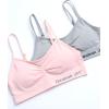 imageReebok Girls Training Bras  2 Pack Racerback Crop Cami Bralette with Removable Pads  Soft Seamless Bra for Girls 616PinkGrey