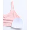 imageReebok Girls Training Bras  2 Pack Racerback Crop Cami Bralette with Removable Pads  Soft Seamless Bra for Girls 616PinkWhite