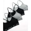 imageReebok Girls Training Bras  4 Pack Racerback Crop Cami Bralette with Removable Pads  Soft Seamless Bra for Girls 616BlackGrey