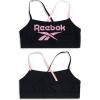 imageReebok Girls Training Bras  4 Pack Racerback Crop Cami Bralette with Removable Pads  Soft Seamless Bra for Girls 616WhiteBlack Jacquard