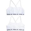 imageReebok Girls Training Bras  4 Pack Racerback Crop Cami Bralette with Removable Pads  Soft Seamless Bra for Girls 616WhitePure White