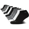 imageReebok Boys Low Cut Socks  12 Pack Stretch Performance No Show Socks with Arch Support  Cushioned Athletic Socks for BoysBlackWhiteGrey