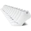 imageReebok Boys Low Cut Socks  12 Pack Stretch Performance No Show Socks with Arch Support  Cushioned Athletic Socks for BoysWhite Logo