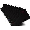 imageReebok Boys Quarter Socks  12 Pack Stretch Performance Quarter Cut Arch Support Socks  Cushioned Athletic Socks for BoysAll Black
