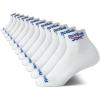 imageReebok Boys Quarter Socks  12 Pack Stretch Performance Quarter Cut Arch Support Socks  Cushioned Athletic Socks for BoysWhite Logo