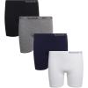 imageReebok Girls Boyshorts Underwear  4 Pack Soft Seamless Long Leg Boy Shorts  Playground Shorts for Girls 616GreyBlackWhiteBlue