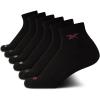 imageReebok Girls Quarter Socks  6 Pack MoistureWicking Low Cut Athletic Ankle Socks for Girls Sizes SLBlackPink