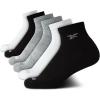 imageReebok Girls Quarter Socks  6 Pack MoistureWicking Low Cut Athletic Ankle Socks for Girls Sizes SLBlackWhiteGrey