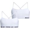 imageReebok Girls Training Bras  2 Pack Racerback Crop Cami Bralette with Removable Pads  Soft Seamless Bra for Girls 616White