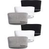 Grey/White/Black-6pk