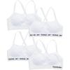 imageReebok Girls Training Bras  4 Pack Racerback Crop Cami Bralette with Removable Pads  Soft Seamless Bra for Girls 616WhitePure White