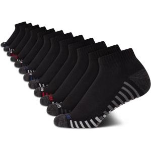 imageReebok Boys Quarter Socks  12 Pack Stretch Performance Quarter Cut Arch Support Socks  Cushioned Athletic Socks for BoysBlack Detail