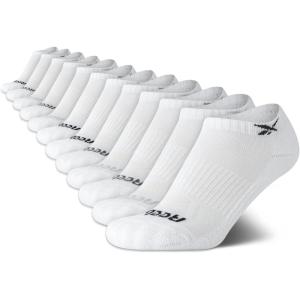 imageReebok Girls 12 Pack Performance Cushion Comfort No Show Socks  Breathable Active Socks for Girls 410  PinkAll White