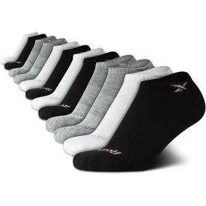 imageReebok Girls 12 Pack Performance Cushion Comfort No Show Socks  Breathable Active Socks for Girls 410  PinkBlackWhiteGrey