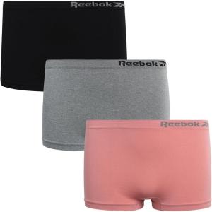 imageReebok Girls Boyshorts Underwear  3 Pack Soft Seamless Girls Panties Boy Shorts  Breathable Panties for Girls 616GreyRoseBlack