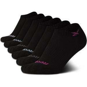 imageReebok Girls Low Cut Socks  6 Pack Performance Cushion Low Cut No Show Socks for Girls  Girls Athletic SocksAll Black