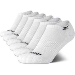 imageReebok Girls Low Cut Socks  6 Pack Performance Cushion Low Cut No Show Socks for Girls  Girls Athletic SocksAll White