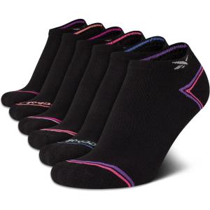 imageReebok Girls Low Cut Socks  6 Pack Performance Cushion Low Cut No Show Socks for Girls  Girls Athletic SocksBlack Detail