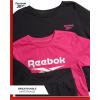 imageReebok Active Girls Leggings Set  3 Piece Athletic Crew Neck Short Sleeve TShirts Sweatshirt and Legging Pants for GirlsBlack