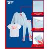 imageReebok Active Girls Leggings Set  3 Piece Athletic Crew Neck Short Sleeve TShirts Sweatshirt and Legging Pants for GirlsCrystal Blue