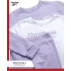 imageReebok Active Girls Leggings Set  3 Piece Athletic Crew Neck Short Sleeve TShirts Sweatshirt and Legging Pants for GirlsLavender