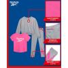 imageReebok Active Girls Leggings Set  3 Piece Athletic Crew Neck Short Sleeve TShirts Sweatshirt and Legging Pants for GirlsLight Grey Heather