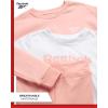 imageReebok Active Girls Leggings Set  3 Piece Athletic Crew Neck Short Sleeve TShirts Sweatshirt and Legging Pants for GirlsPeach