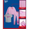 imageReebok Active Girls Leggings Set  3 Piece Athletic Crew Neck Short Sleeve TShirts Sweatshirt and Legging Pants for GirlsPink