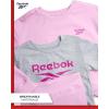 imageReebok Active Girls Leggings Set  3 Piece Athletic Crew Neck Short Sleeve TShirts Sweatshirt and Legging Pants for GirlsPink