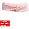 imageReebok Baby Girls Bodysuit  Long Sleeve One Piece Romper with Headband  Newborn Essentials Clothing for Infants 09MPink Ombre