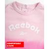 imageReebok Baby Girls Bodysuit  Long Sleeve One Piece Romper with Headband  Newborn Essentials Clothing for Infants 09MPink Ombre