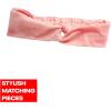 imageReebok Baby Girls Bodysuit  Long Sleeve One Piece Romper with Headband  Newborn Essentials Clothing for Infants 09MSalmon Rose