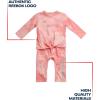 imageReebok Baby Girls Bodysuit  Long Sleeve One Piece Romper with Headband  Newborn Essentials Clothing for Infants 09MSalmon Rose