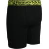 imageReebok Boys Boxer Briefs  3 Pack Athletic Performance Stretch Long Leg Underwear Boxers for Boys with Support Pouch 618Black PrintBlackNeon Yellow