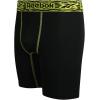 imageReebok Boys Boxer Briefs  3 Pack Athletic Performance Stretch Long Leg Underwear Boxers for Boys with Support Pouch 618Black PrintBlackNeon Yellow