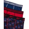 imageReebok Boys Boxer Briefs  3 Pack Athletic Performance Stretch Long Leg Underwear Boxers for Boys with Support Pouch 618Blue DepthsChinese RedBlack Print