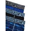 imageReebok Boys Boxer Briefs  3 Pack Athletic Performance Stretch Long Leg Underwear Boxers for Boys with Support Pouch 618Blue PrintBlackBlue