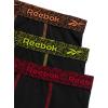 imageReebok Boys Boxer Briefs  3 Pack Athletic Performance Stretch Long Leg Underwear Boxers for Boys with Support Pouch 618Classic Black With Contrast